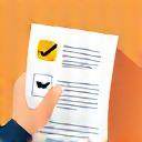 Icon representing filling an entry form